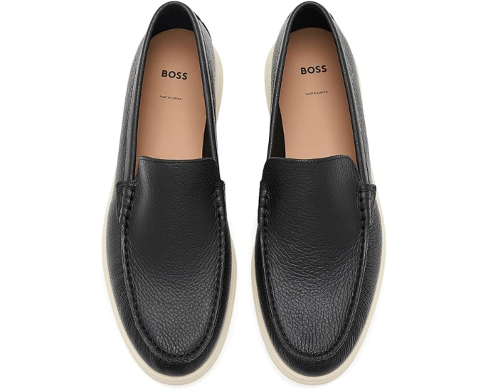 Мокасины Sienne BOSS классические кожаные черные