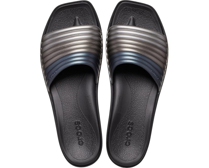 Сандалии-слипоны Crocs Miami с квадратным носком и ребристым ремешком