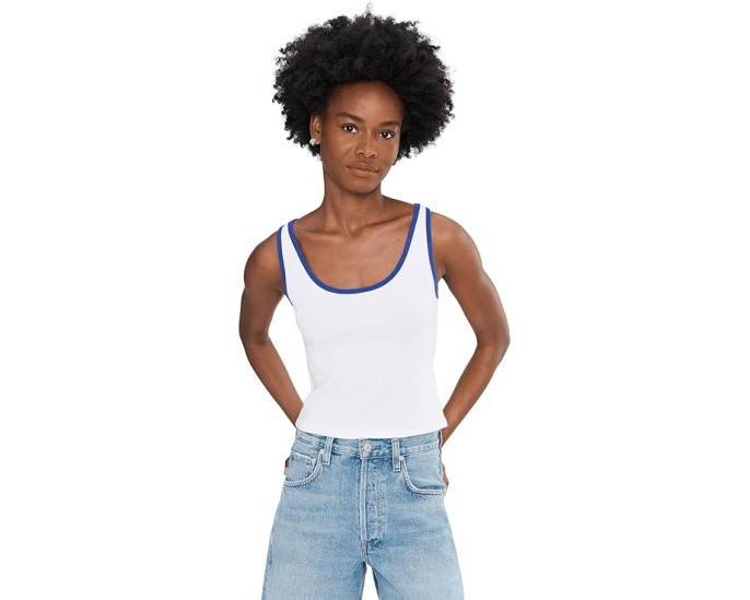 Топ Moxie Free People с круглым вырезом и ретро швом на спине