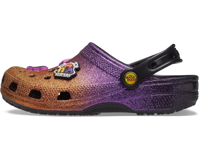 Кроксы Crocs Classic Disney Hocus Pocus с блестками и стразами Jibbitz