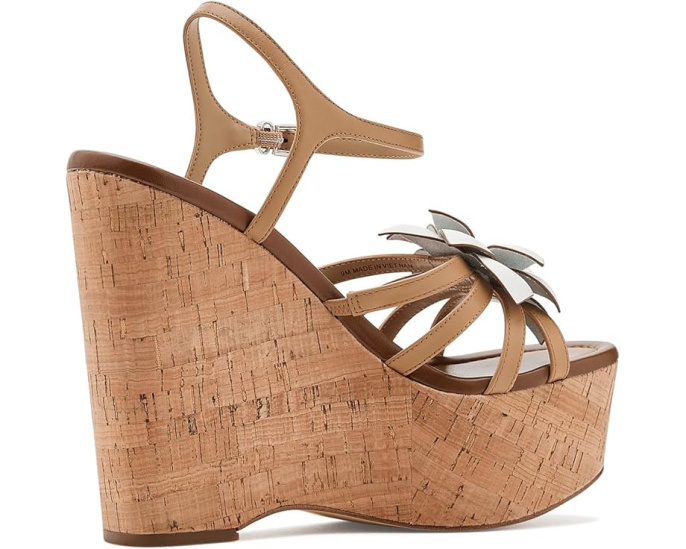 Босоножки MICHAEL Michael Kors Jacie Wedge на танкетке с цветком и ремешком