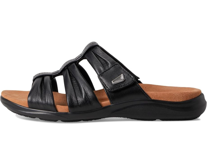 Сандалии Clarks Kitly Slide с лазерной резьбой и регулируемым ремешком