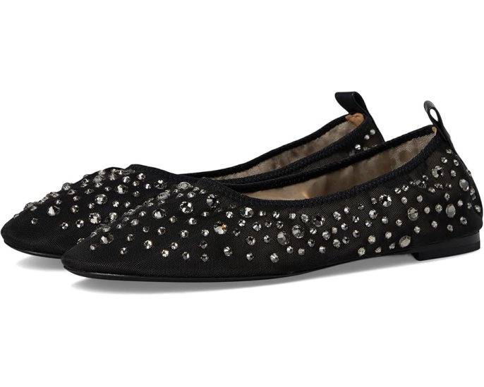 Балетки Tory Burch Crystal Ballet с кристаллами и эластичным краем