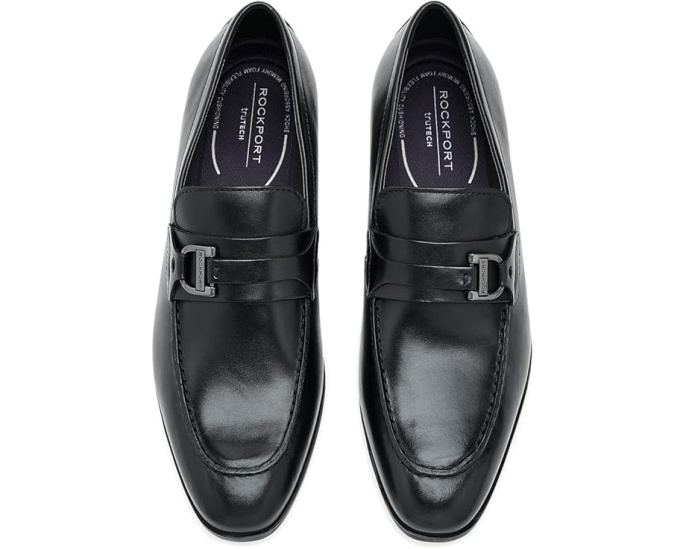 Лоферы Rockport Carlo из черной кожи с металлической деталью