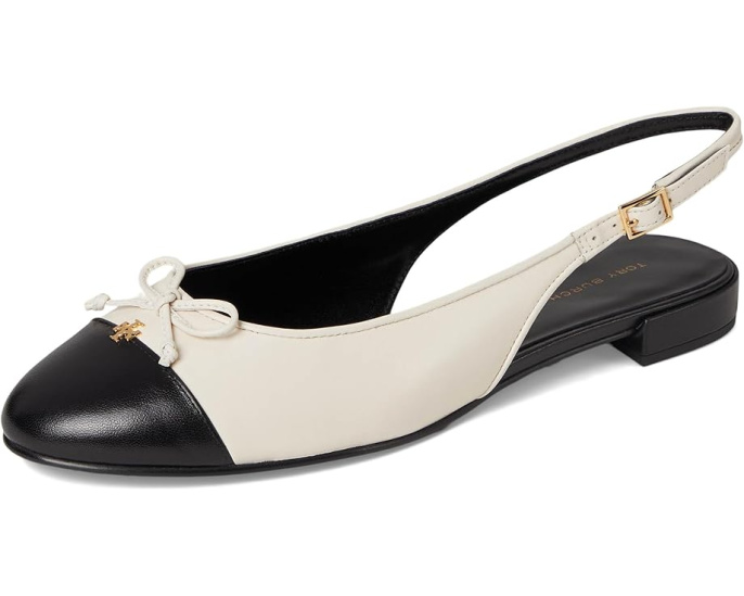 Балетки Tory Burch Cap-Toe Slingback с ремешком на щиколотке