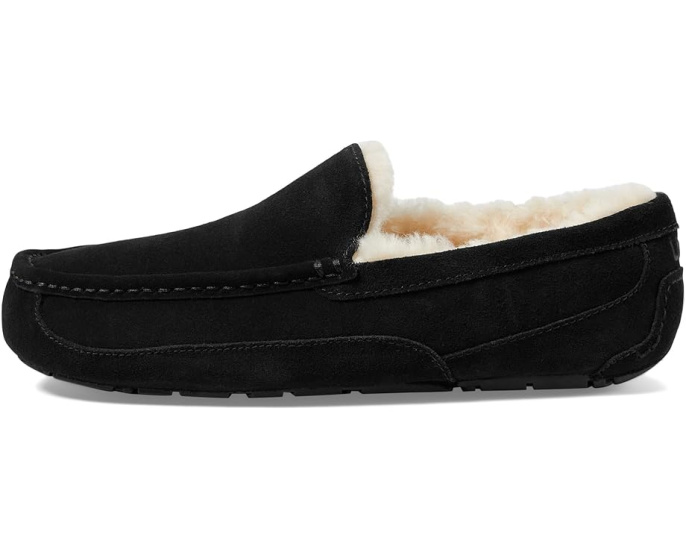 Домашние тапочки UGG Wide Ascot из замши с шерстью