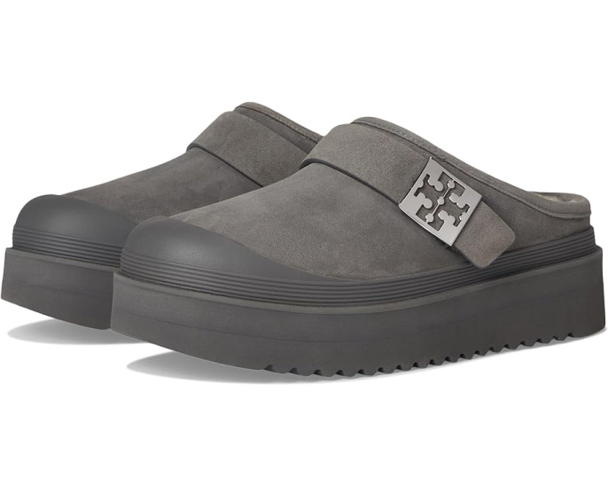 Мюли Mellow на платформе с подкладкой из овчины и фурнитурой Double T Tory Burch