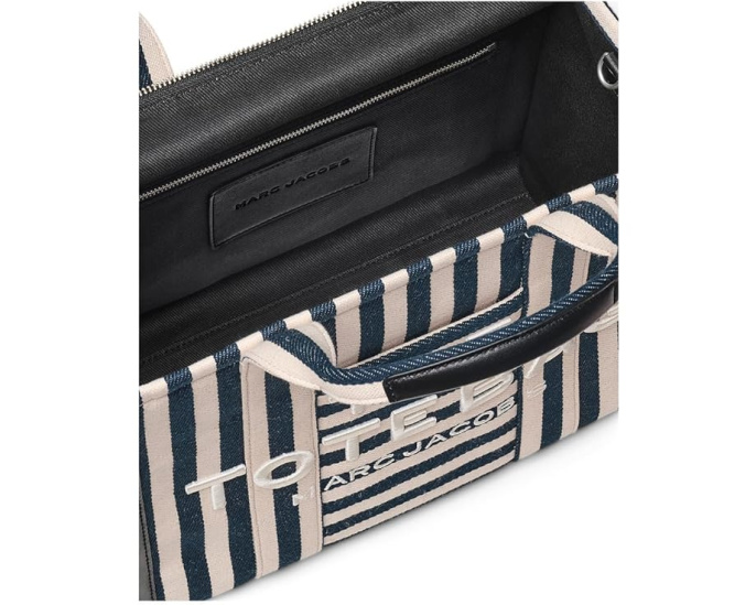 Средняя сумка-тоут Marc Jacobs The Stripe Canvas с полосатым принтом