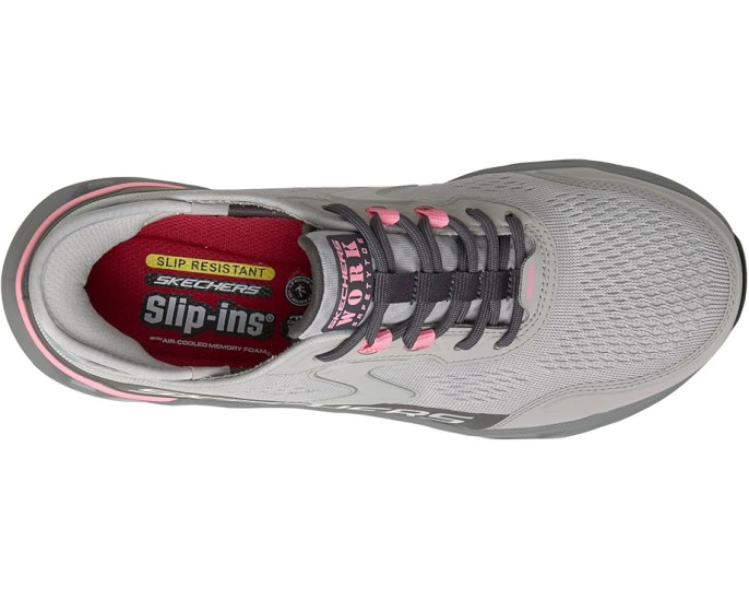 Кроссовки Skechers Work Glide-Step Altus SR с защитой носка из карбонано серого цвета