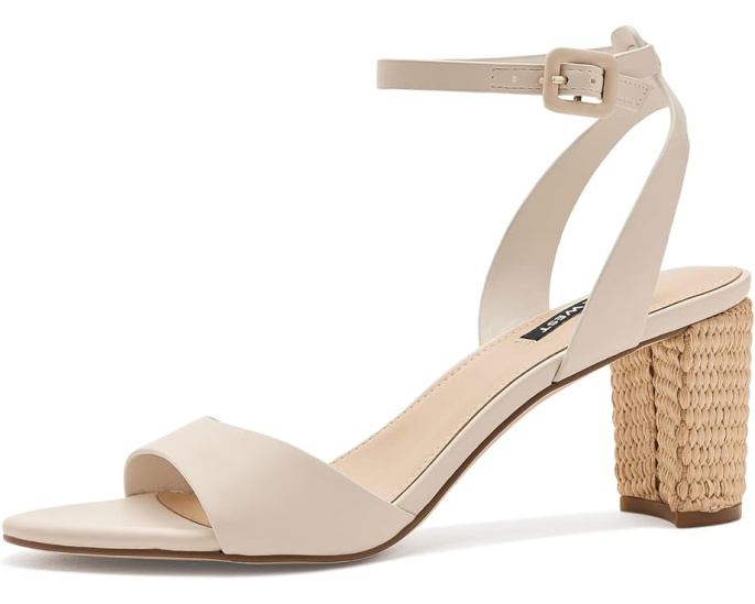 Сандалии Nine West Pheba с плетеным каблуком и пряжкой