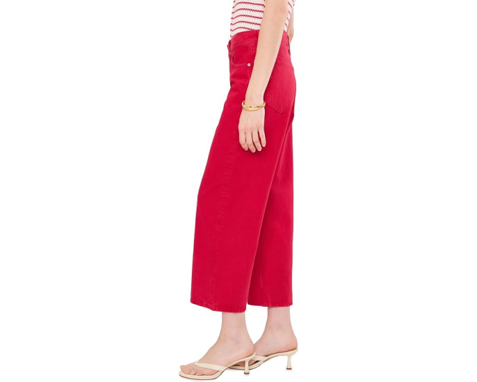 Джинсы Madewell Low Slung Baggy Crop в красном цвете