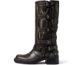 Кожаные ботинки Steve Madden Rocky с широким голенищем и пряжками
