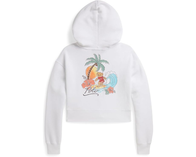 Детский худи Polo Bear Terry Boxy Full Zip Hoodie от Polo Ralph Lauren в белом цвете