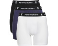 3 штуки боксерских трусов Psycho Bunny черные