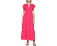 Платье миди Flutter Sleeve Gauze от Calvin Klein