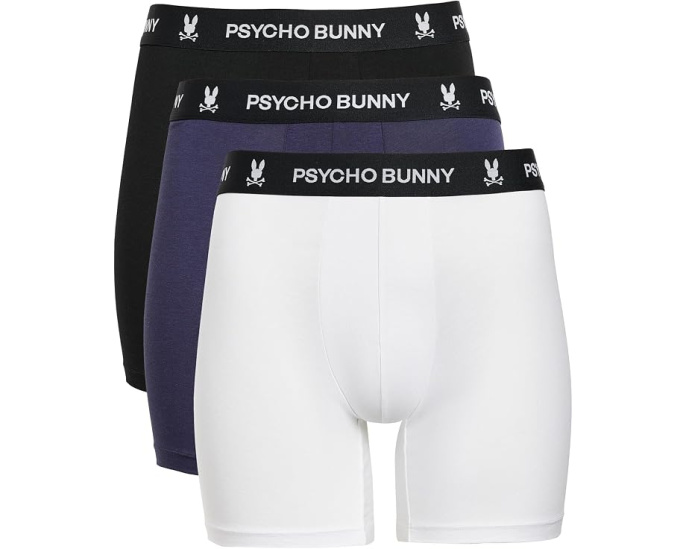 3 штуки боксерских трусов Psycho Bunny черные
