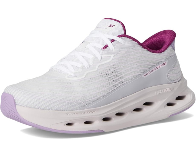 Кроссовки SKECHERS Max Cushioning Glide Step Sapphire Hands Free Slip-Ins с подошвой Goodyear