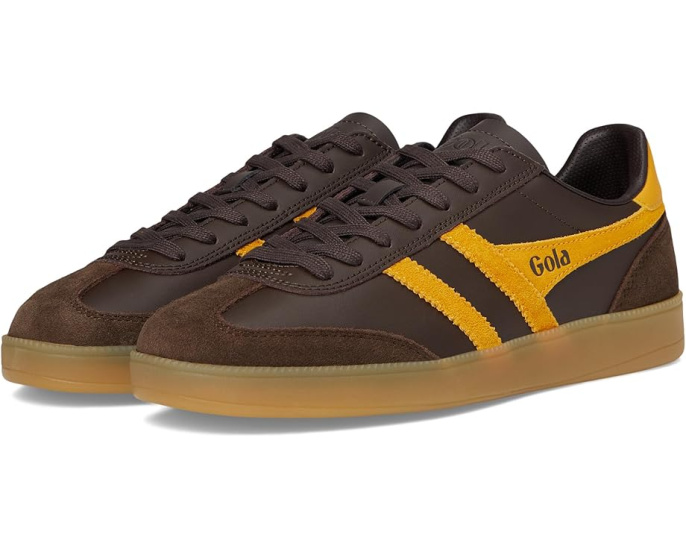 Кожаные кроссовки Gola Viper Leather с темной подошвой