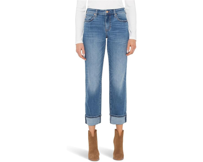 Liverpool Los Angeles Marley Mid-rise Girlfriend джинсы с манжетами