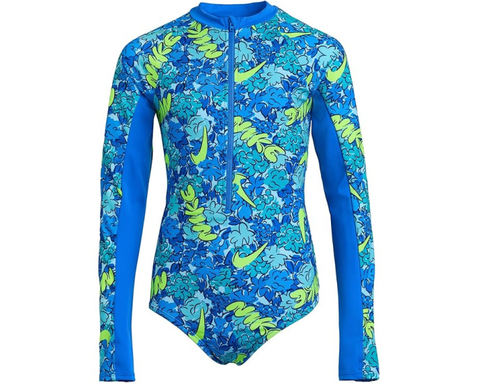 Детский купальник Nike Kids Doodle Logo с длинным рукавом и молнией спереди