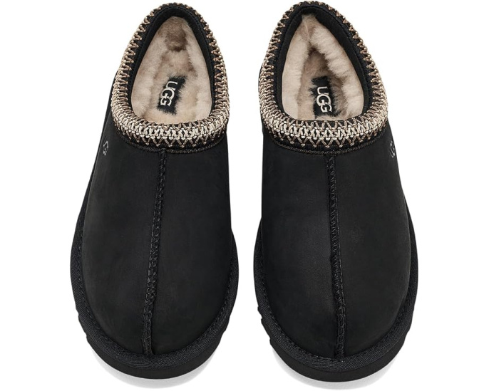 Слипоны UGG Tasman из нубука с мехом внутри