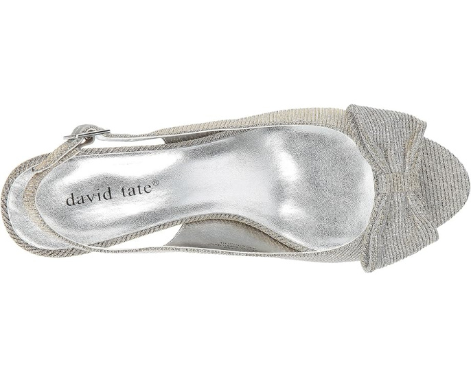 Туфли David Tate Spirit с открытым носком и бантом на обтянутом каблуке
