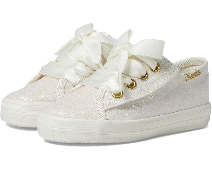 Keds Kickstart Jr. Celebrations блестящие кроссовки для детей с атласными шнурками