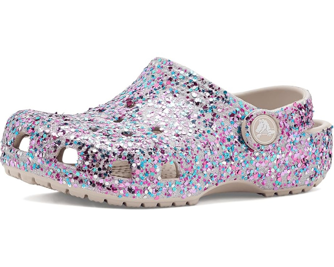 Crocs Classic Glitter Clogs блестящие сабо для малышей