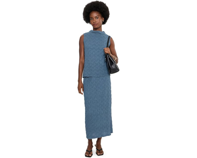 Топ Eileen Fisher с воротником-хомутом Bubble Jacquard