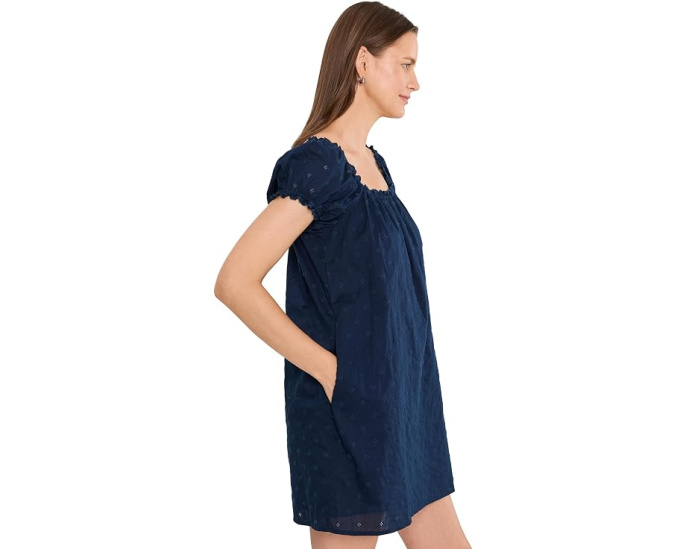 Платье Chateau с вышивкой фуляр Madewell темно-индиго