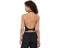 Free People топ Round Two Pique Low Back с открытой спиной черный