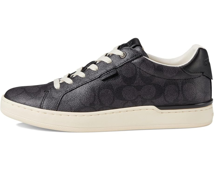 Кеды COACH Lowline Low Top серые на шнуровке