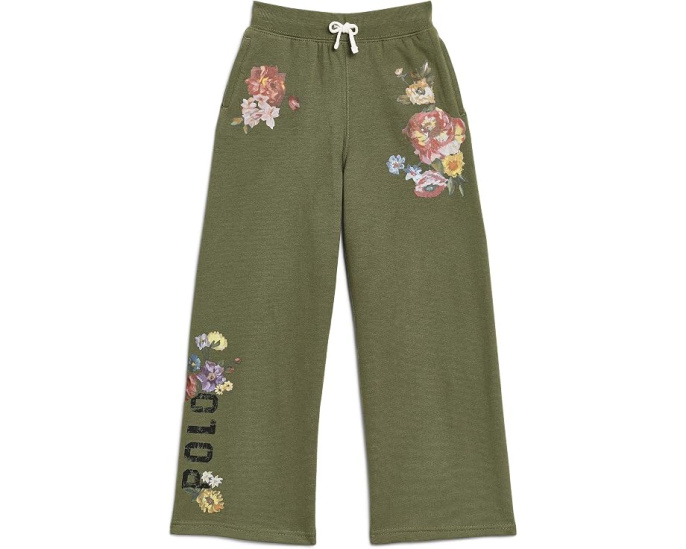 Floral Wide-Leg Fleece Sweatpants (Toddler/Little Kid)