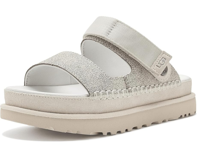 UGG Goldenstar Crackle Glide сандалии с кракле-кожей и EVA подошвой