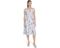 Цветочное платье Calvin Klein Printed Seamed с силуэтом трапеция