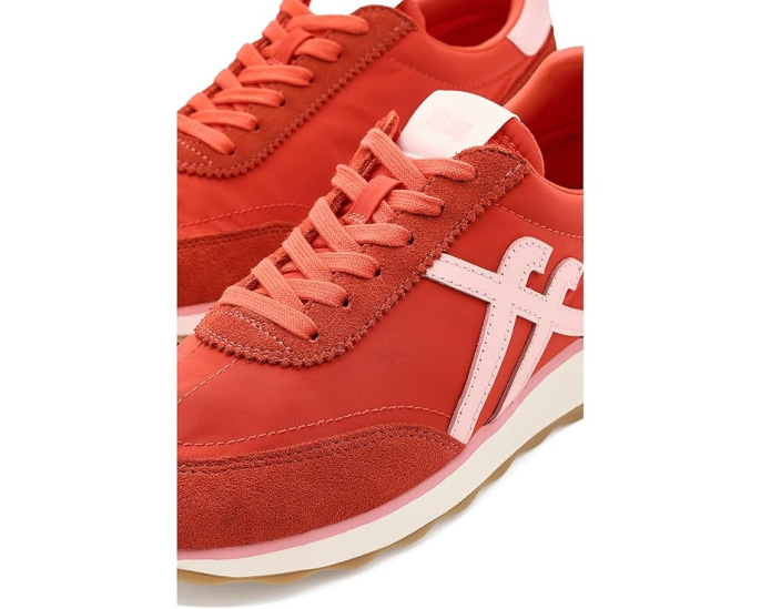 Кроссовки FitFlop Retro-Q FF из ткани и замши с металлическим отливом