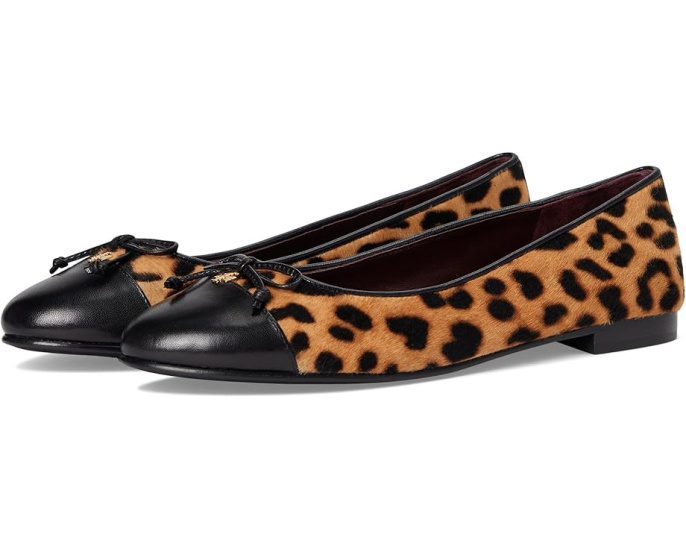 Балетки Tory Burch Cap Toe с бантом и контрастным мыском