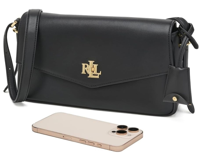 Кожаная сумка Lauren Ralph Lauren Farrah с плечевым ремнем