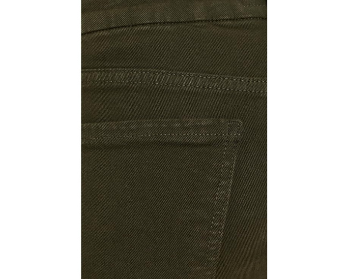 Meg High-Rise Fab Ab Wide Leg Raw Hem in Tuscan Olive
