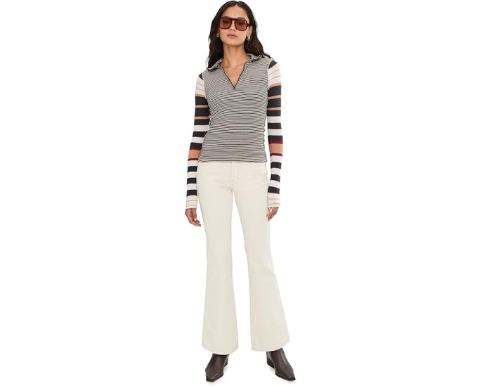 Топ Free People Avery Zip Up с молнией и V-образным вырезом