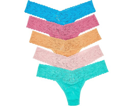 Набор из 5 трусов-танга Signature Lace Low Rise от Hanky Panky