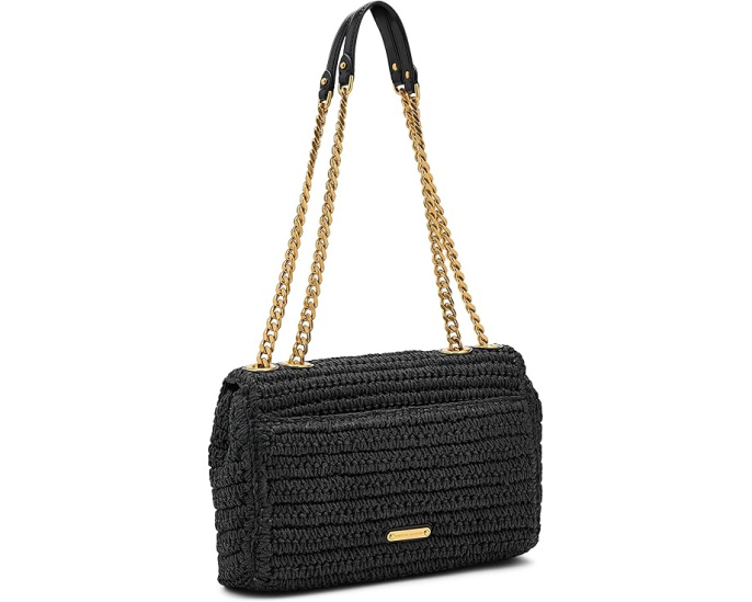 Сумка кроссбоди Rebecca Minkoff Edie MD с длинной цепью и узором