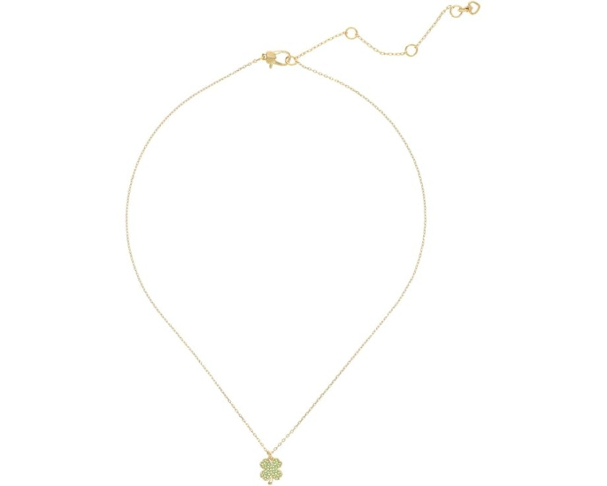 Kate Spade New York Кулон с бриллиантовой огранкой в форме клевера