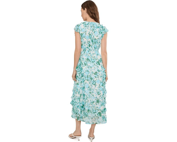 Платье CeCe Ruffle Wrap Midi с оборками и запахом