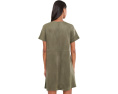 Panneled Shift Mini Dress with Exposed Stitching