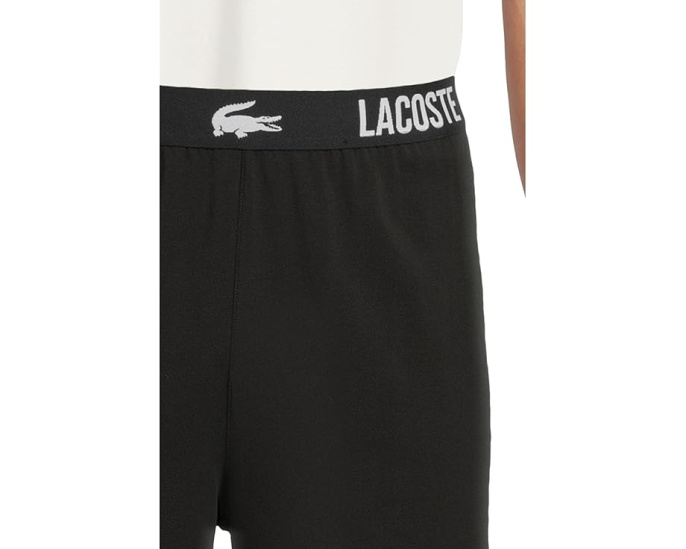 Пижамные шорты Lacoste с принтом на поясной резинке