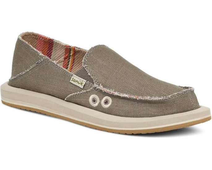 Слипоны Sanuk Donna Hemp из конопли с печатным принтом