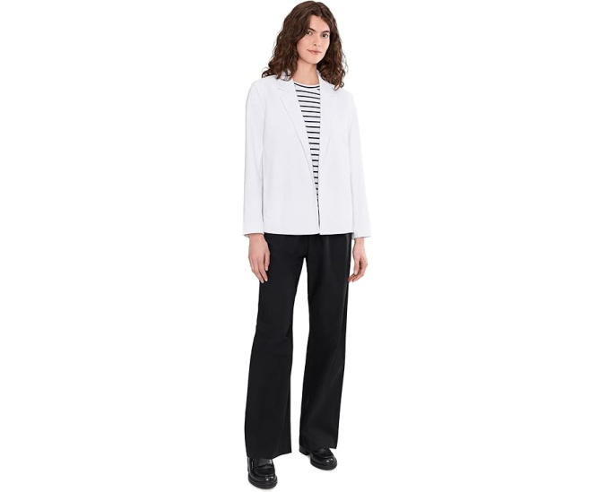 Eileen Fisher Блейзер Cotton Blend Ponte в белом цвете с лацканами