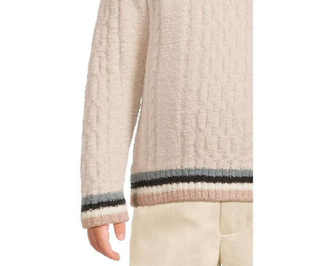 Детский свитер Barefoot Dreams CozyChic Sporty Rib Cable с рельефным узором