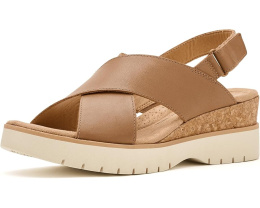 Сандалии Diaz Cross Clarks на среднем клине с мягкой кожей и регулируемым задним ремешком